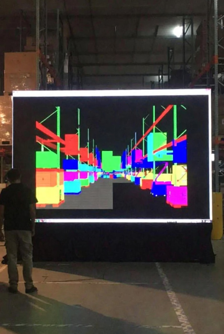Real-time 3D warehouse mapping display