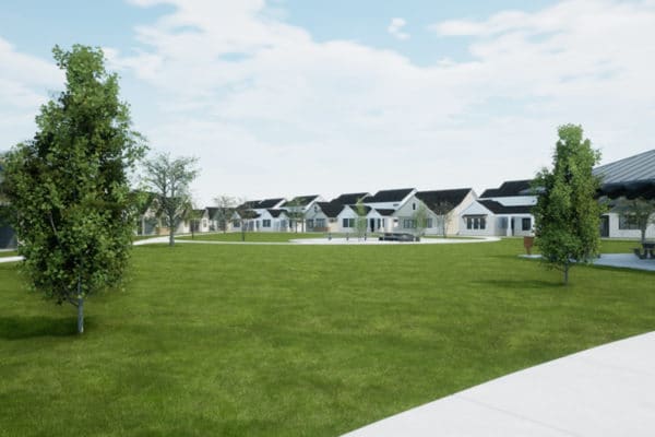A virtual walkthrough of a planned community development