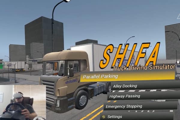 VR commercial driver training simulation