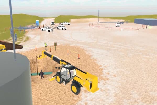 VR construction safety training environment