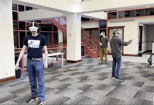 Students experiencing VR at the ARS XR Lab